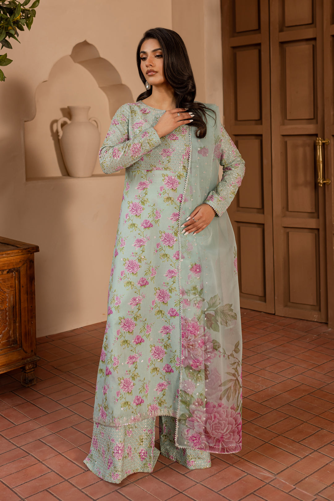 Afsana 3Pc - Printed Lawn Dress