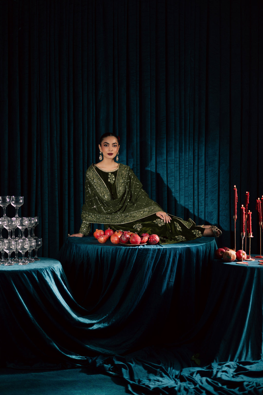 Inara 3Pc - Velvet Formal Dress