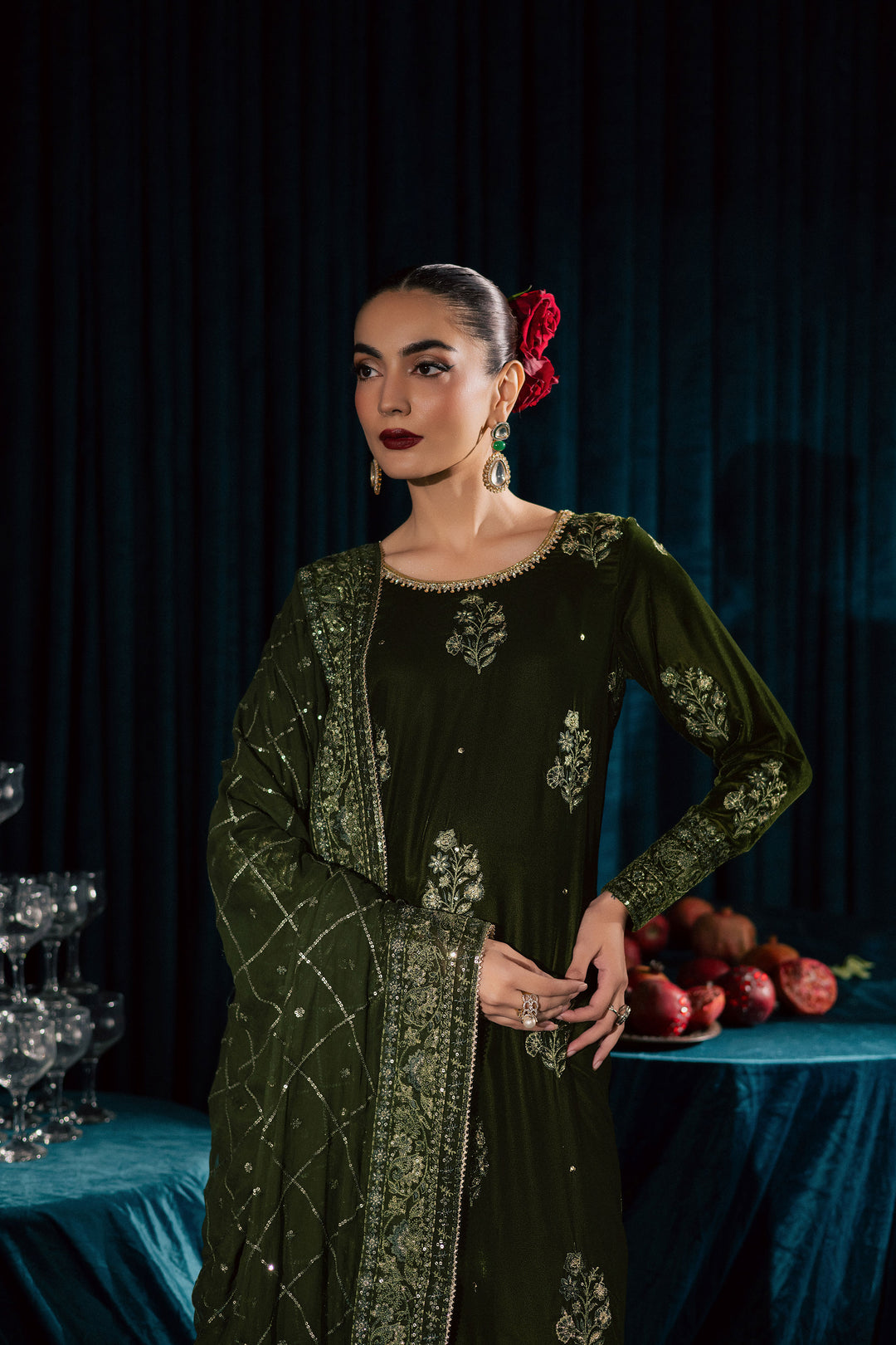 Inara 3Pc - Velvet Formal Dress