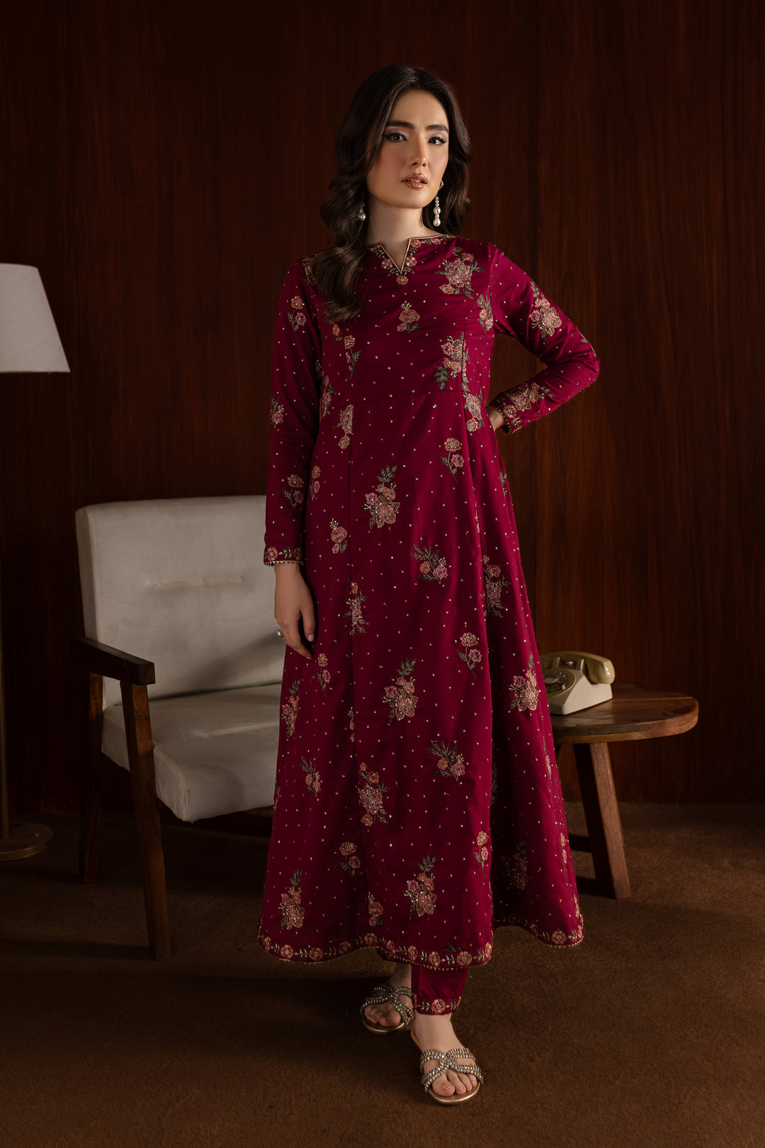 Blaze 2Pc - Embroidered karandi Dress