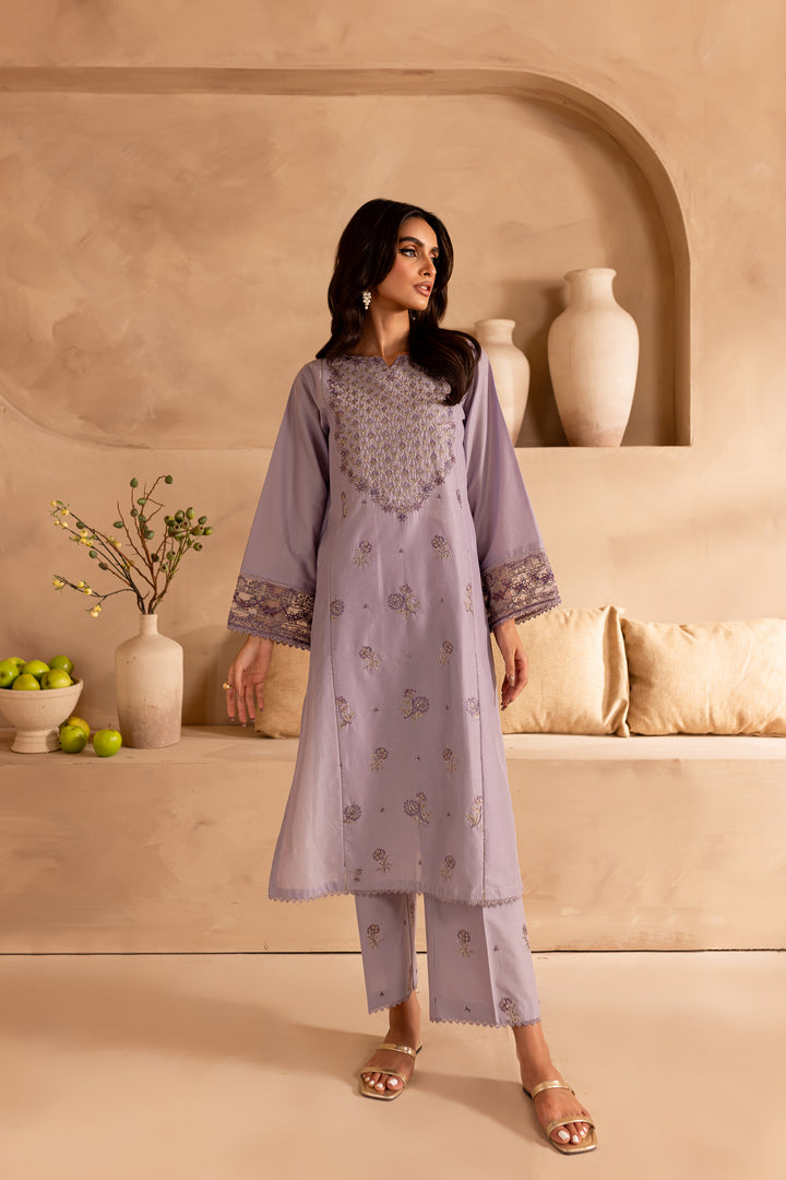 Purple Phoenix 2Pc - Embroidered Lawn Dress