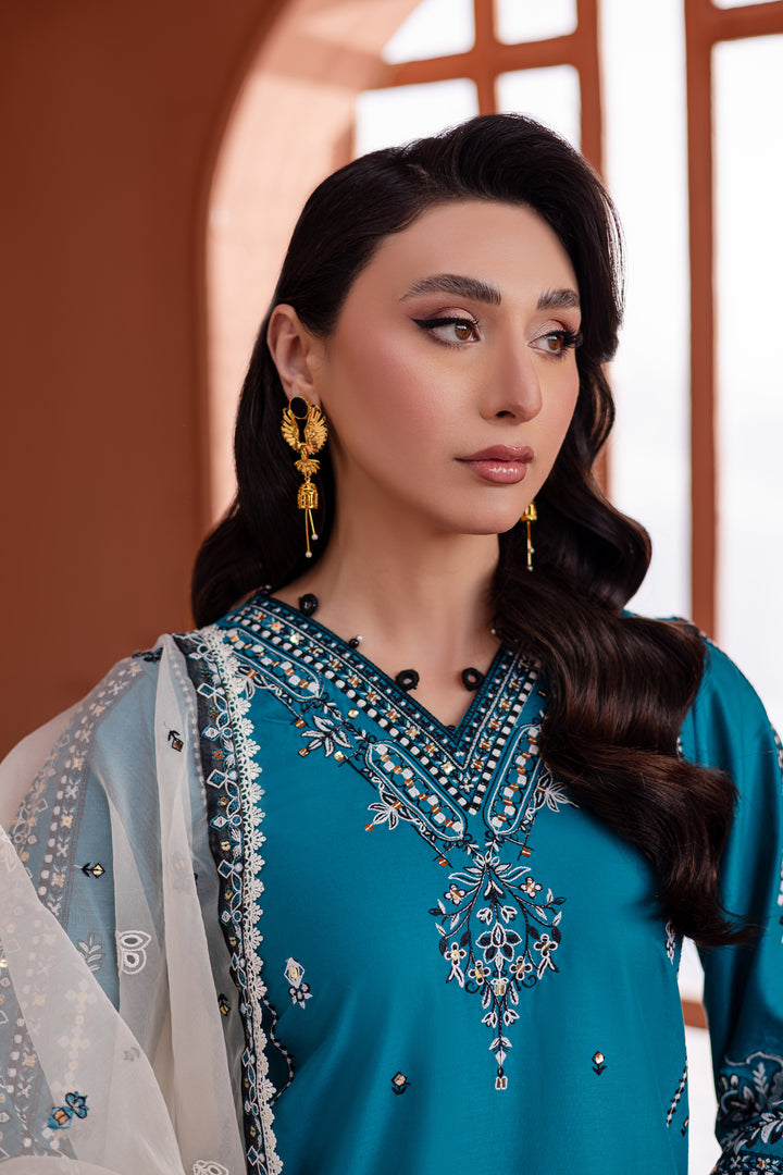 Edinaa 3Pc - Embroidered Lawn Dress