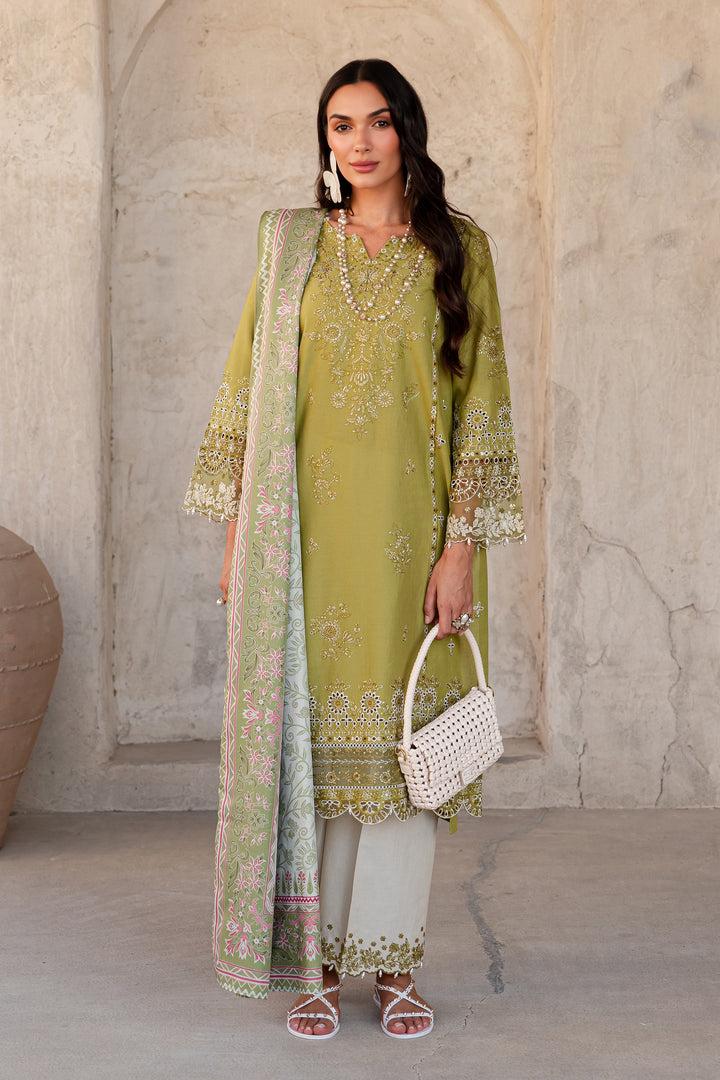 Medisen 3Pc - Embroidered Khaddar Dress