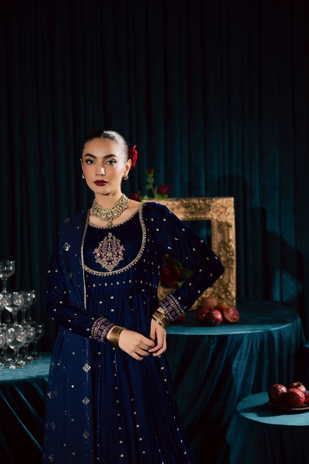 Azra 3Pc - Velvet Formal Dress