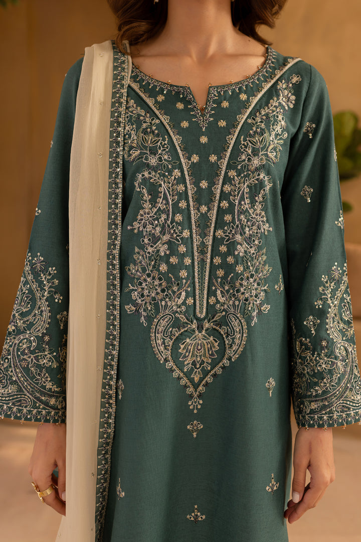 Maylan 3Pc- Embroidered Karandi Dress