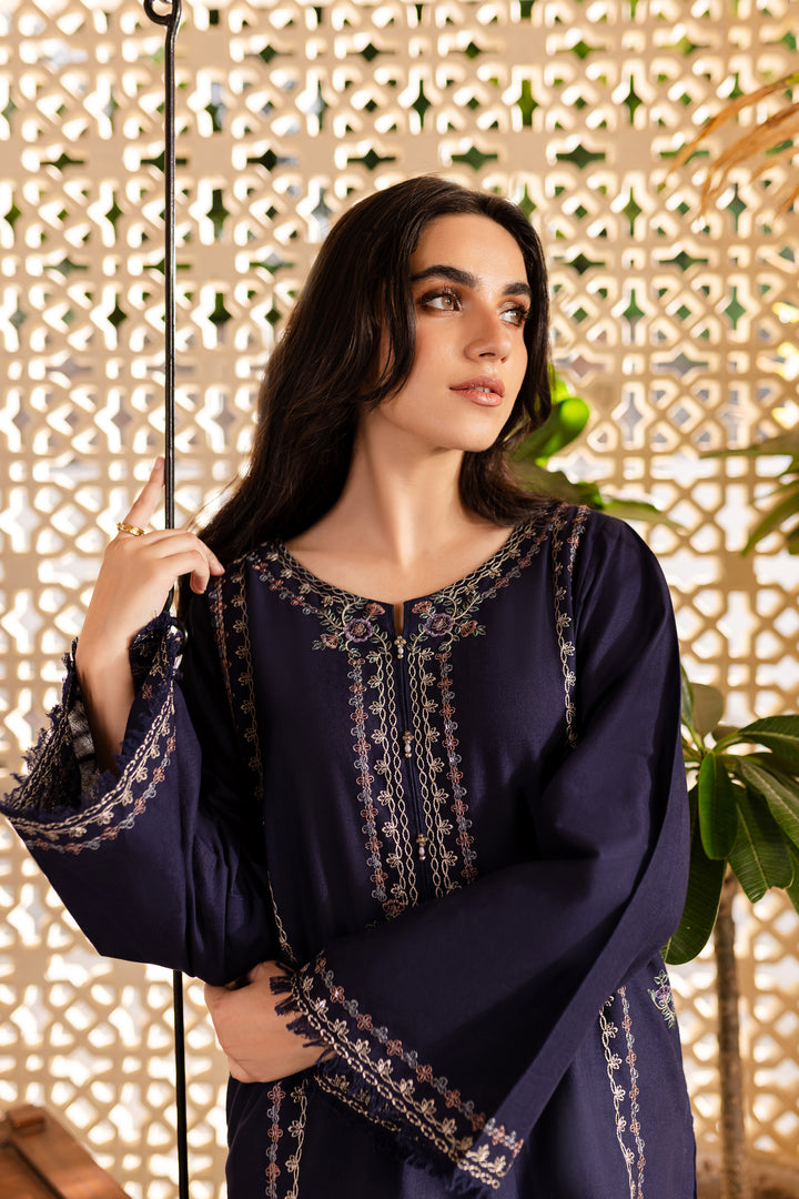 Amal 2Pc - Embroidered Khaddar Dress