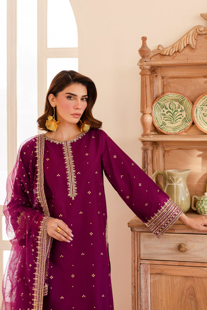 Majestic 3Pc - Embroidered Lawn Dress