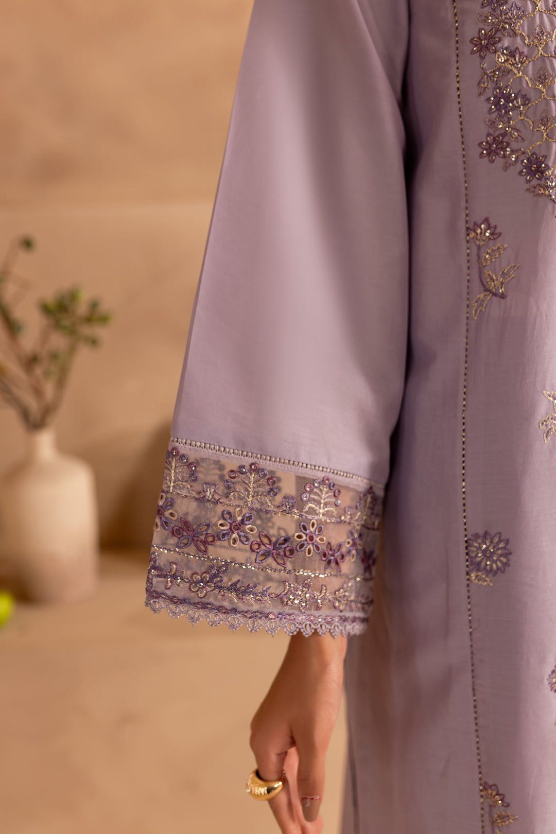 Purple Phoenix 2Pc - Embroidered Lawn Dress