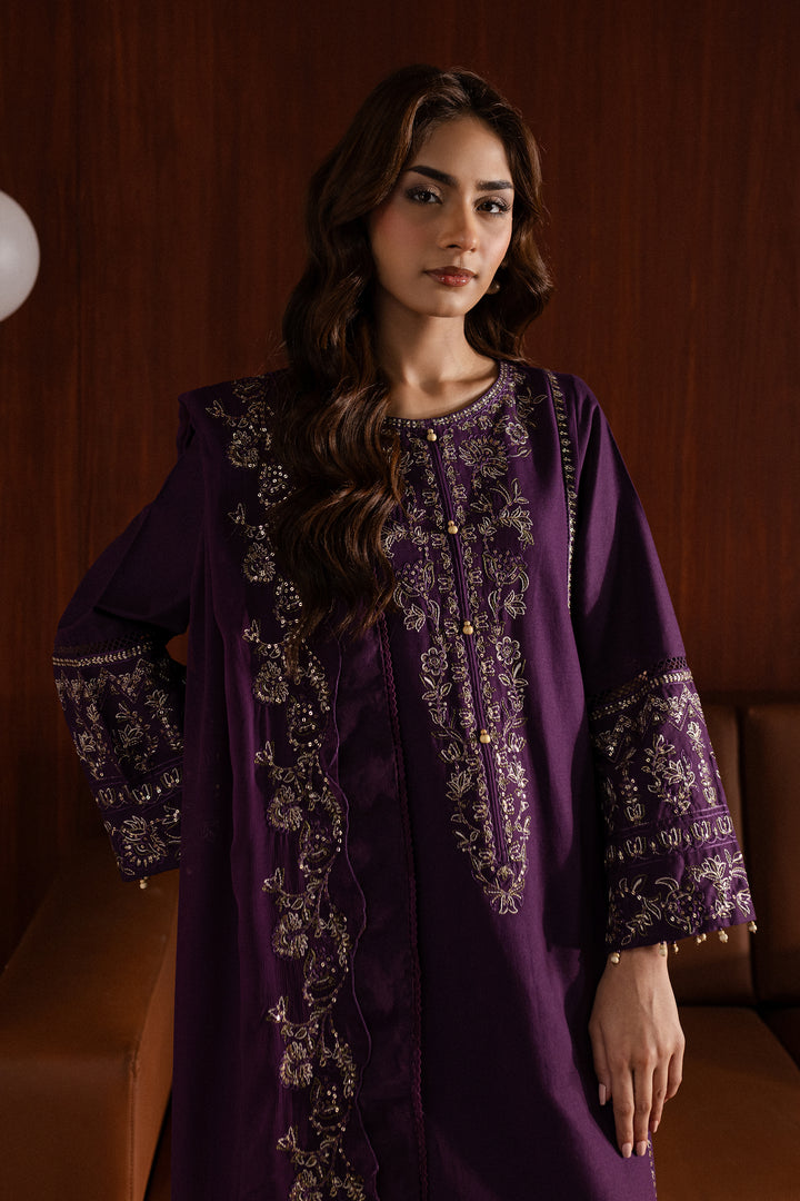 Willow 3Pc - Embroidered Khaddar Dress