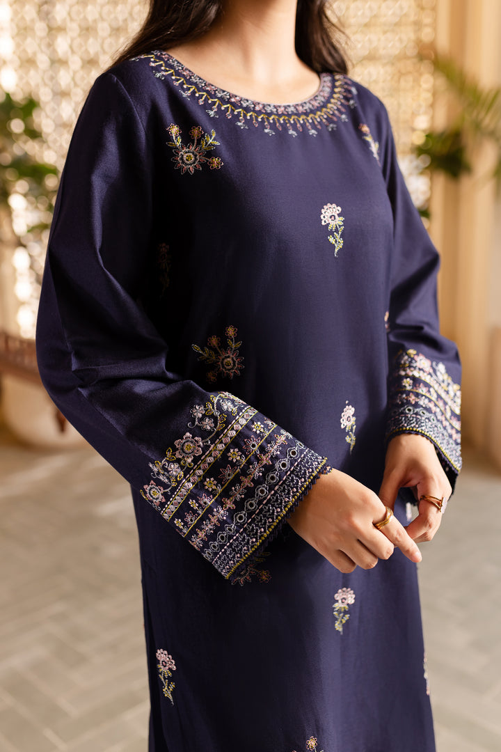 Moonlight 2Pc - Embroidered Khaddar Dress