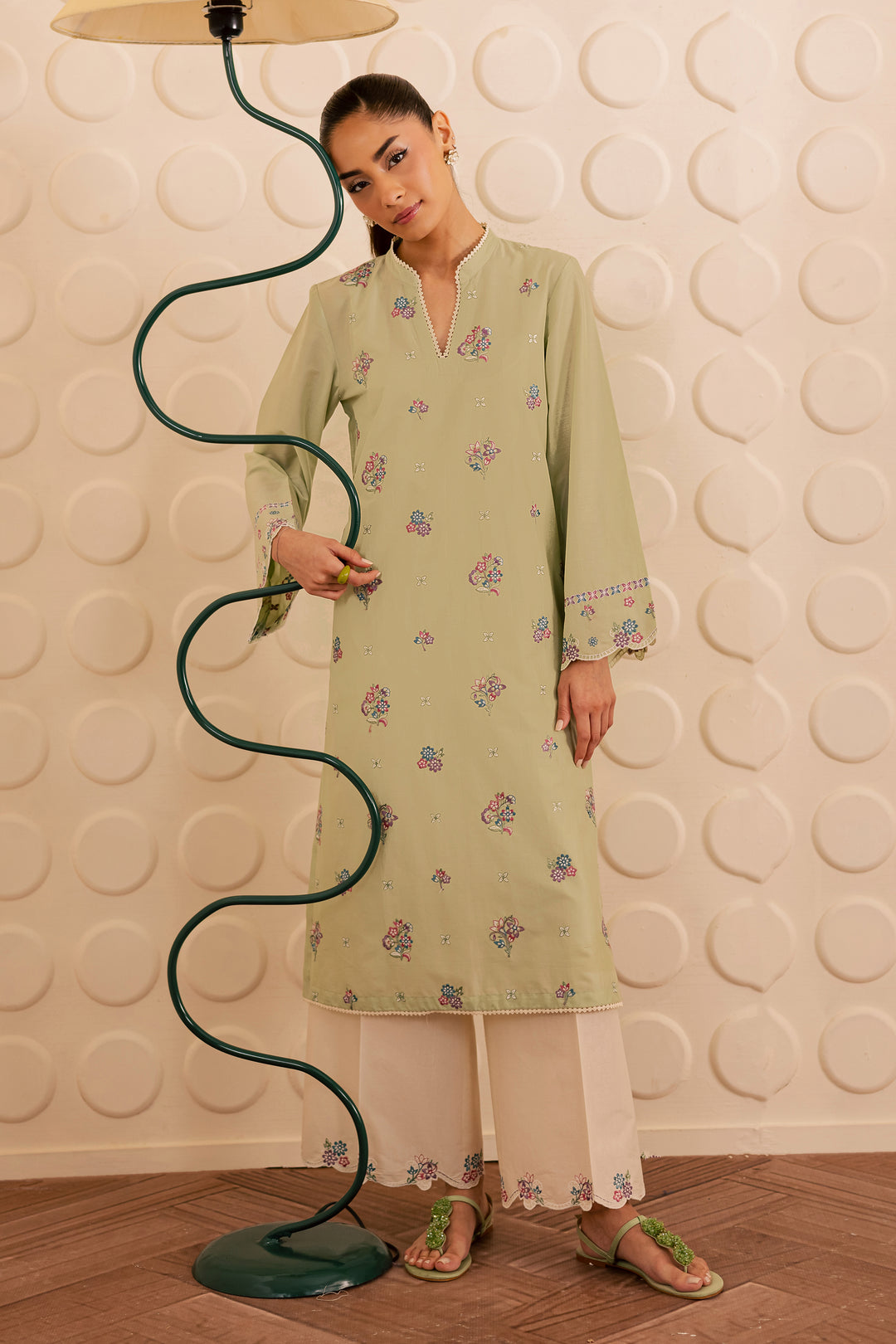 Sage Whisper 2pc - Embroidered Lawn Pret