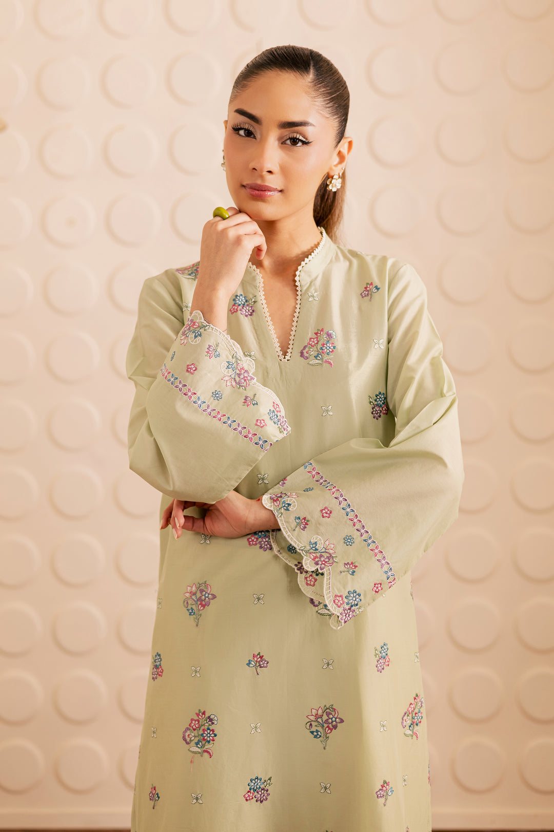 Sage Whisper 2pc - Embroidered Lawn Pret