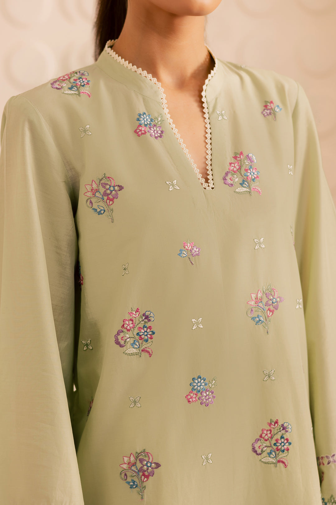 Sage Whisper 2pc - Embroidered Lawn Pret