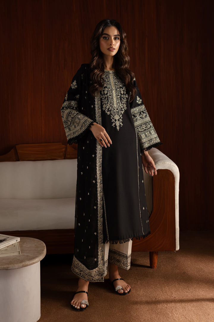 Atish 3Pc - Embroidered Khaddar Dress