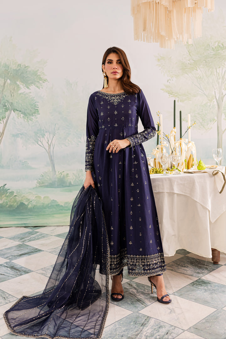 Blue Haze 3Pc - Embroidered Lawn Dress