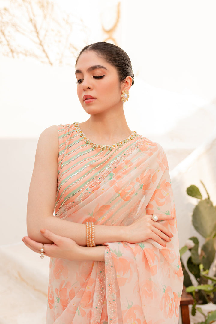 Aspin 4Pc - Luxe PRET Saree - BATIK