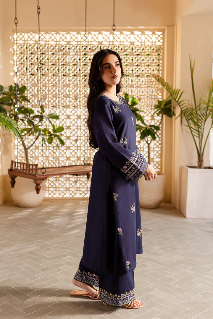 Moonlight 2Pc - Embroidered Khaddar Dress