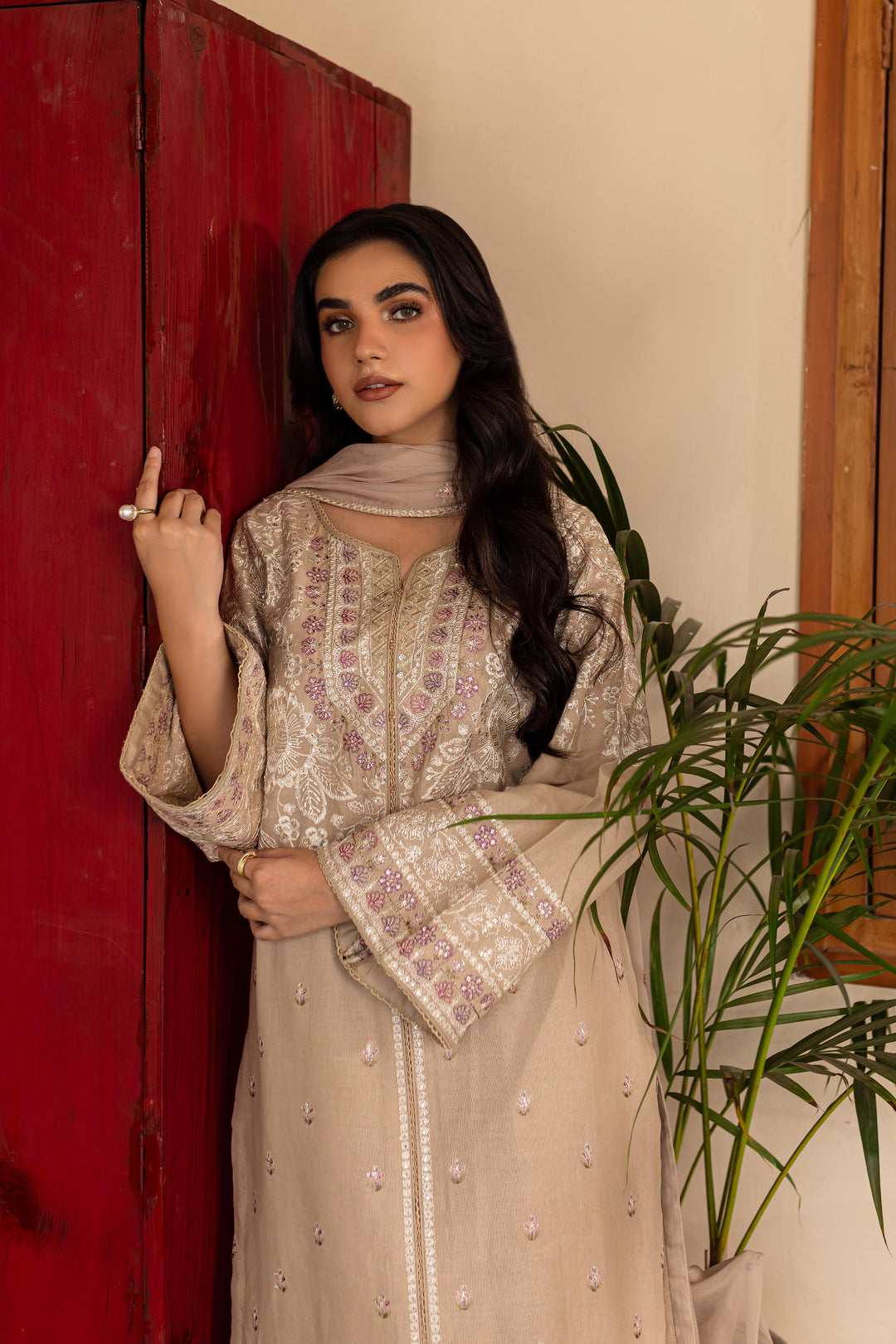 Musarrat 3Pc - Embroidered Khaddar Dress