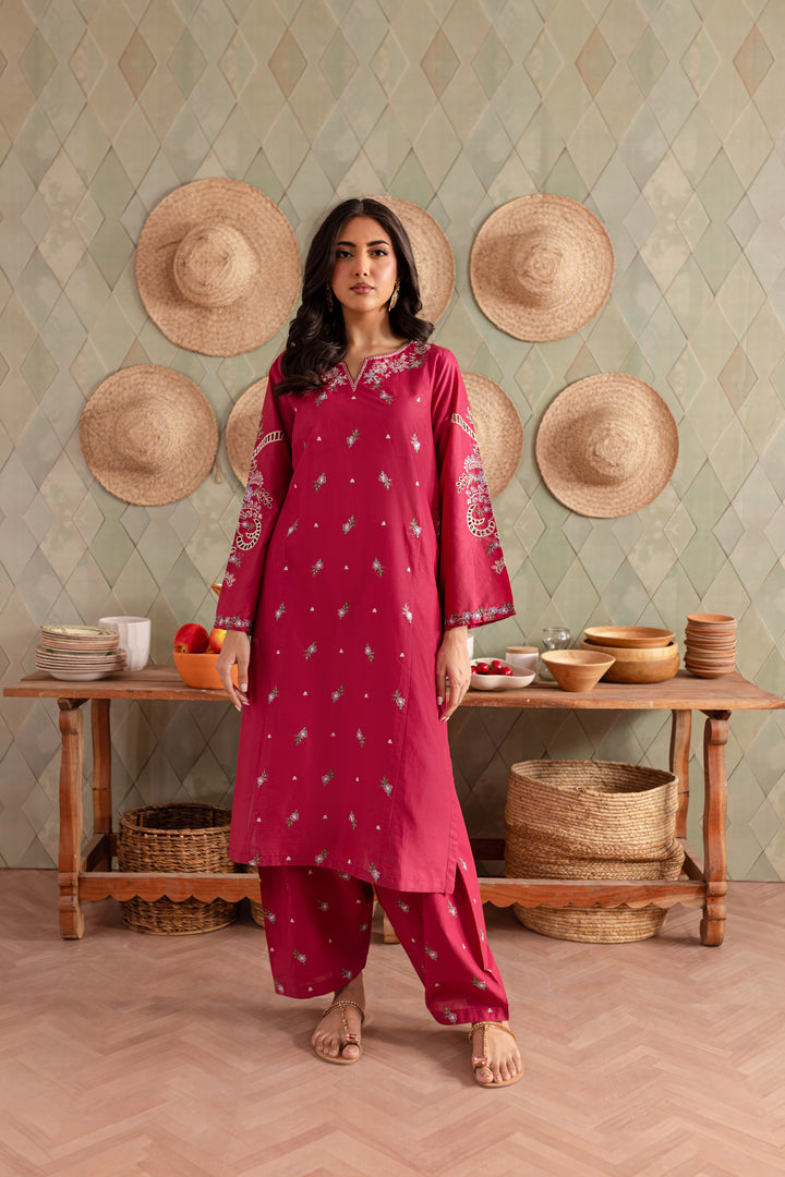 Blush Bunny 2Pc - Embroidered Lawn Dress