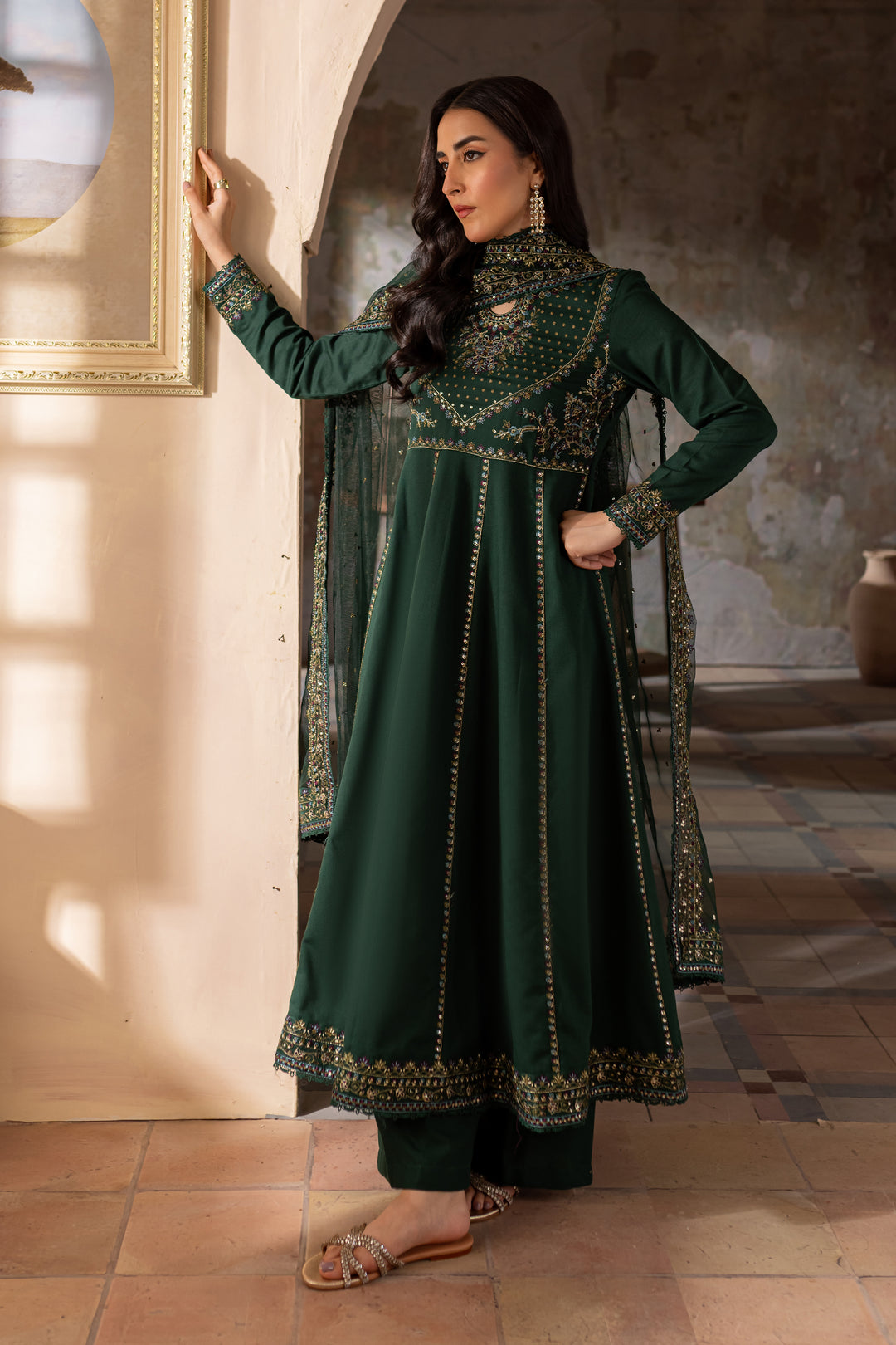 Mystic 3Pc - Embroidered Karandi Dress