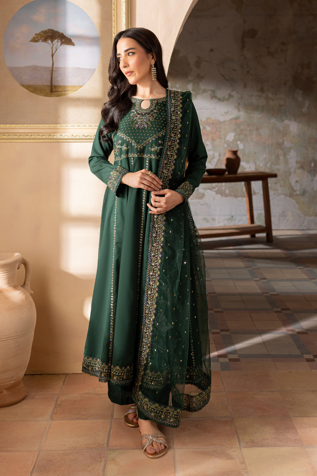 Mystic 3Pc - Embroidered Karandi Dress