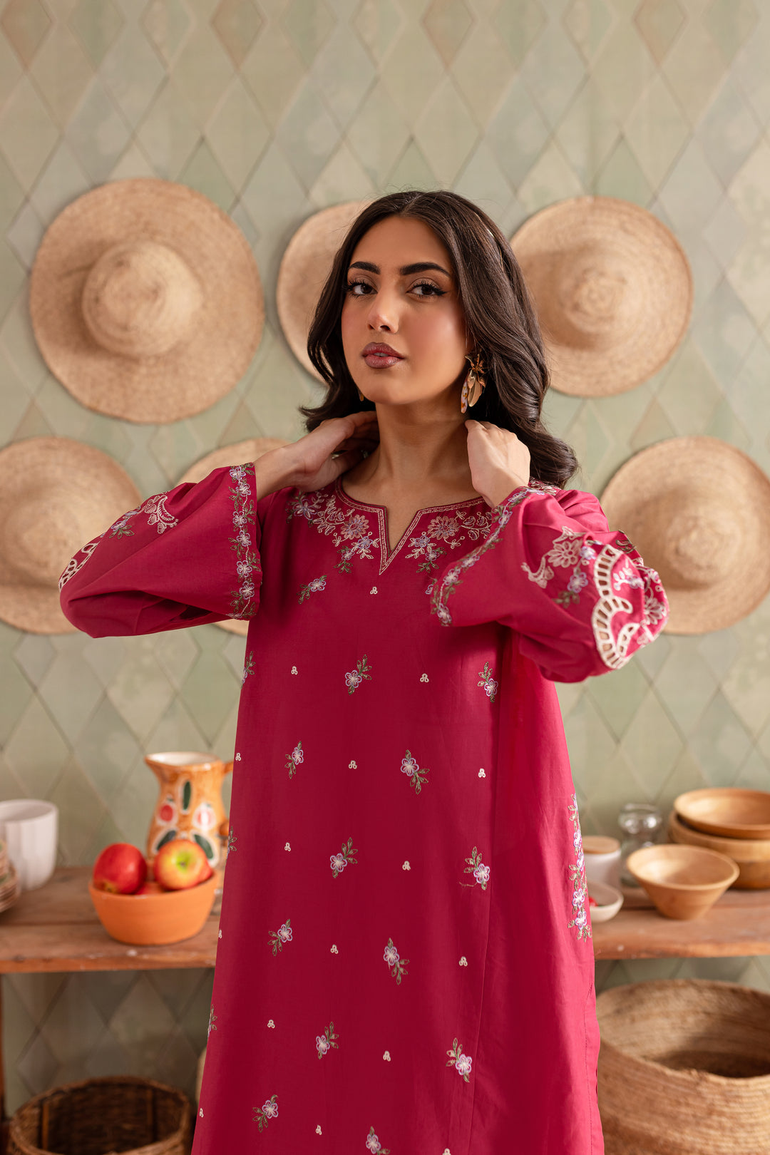 Blush Bunny 2Pc - Embroidered Lawn Dress