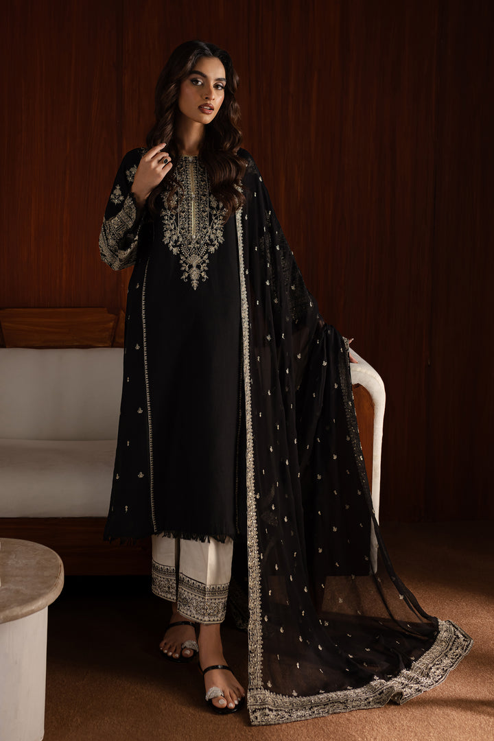 Atish 3Pc - Embroidered Khaddar Dress