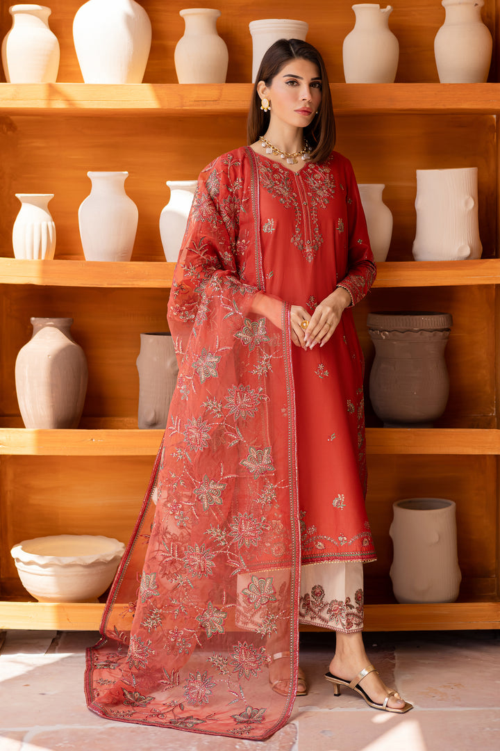 Oran 3Pc - Embroidered Luxe Pret
