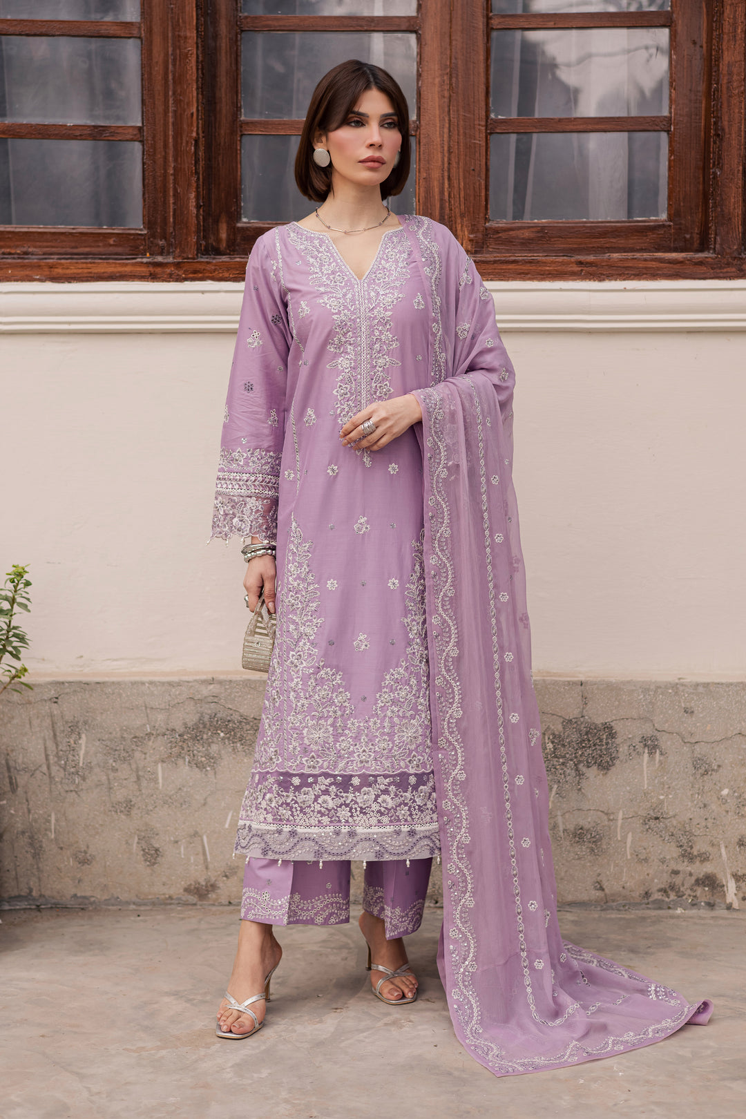 Banafsh 3Pc - Festive Embroidered Lawn