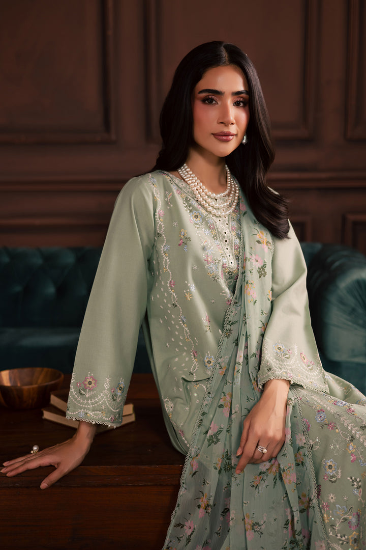 October 3Pc - Embroidered Khaddar Dress