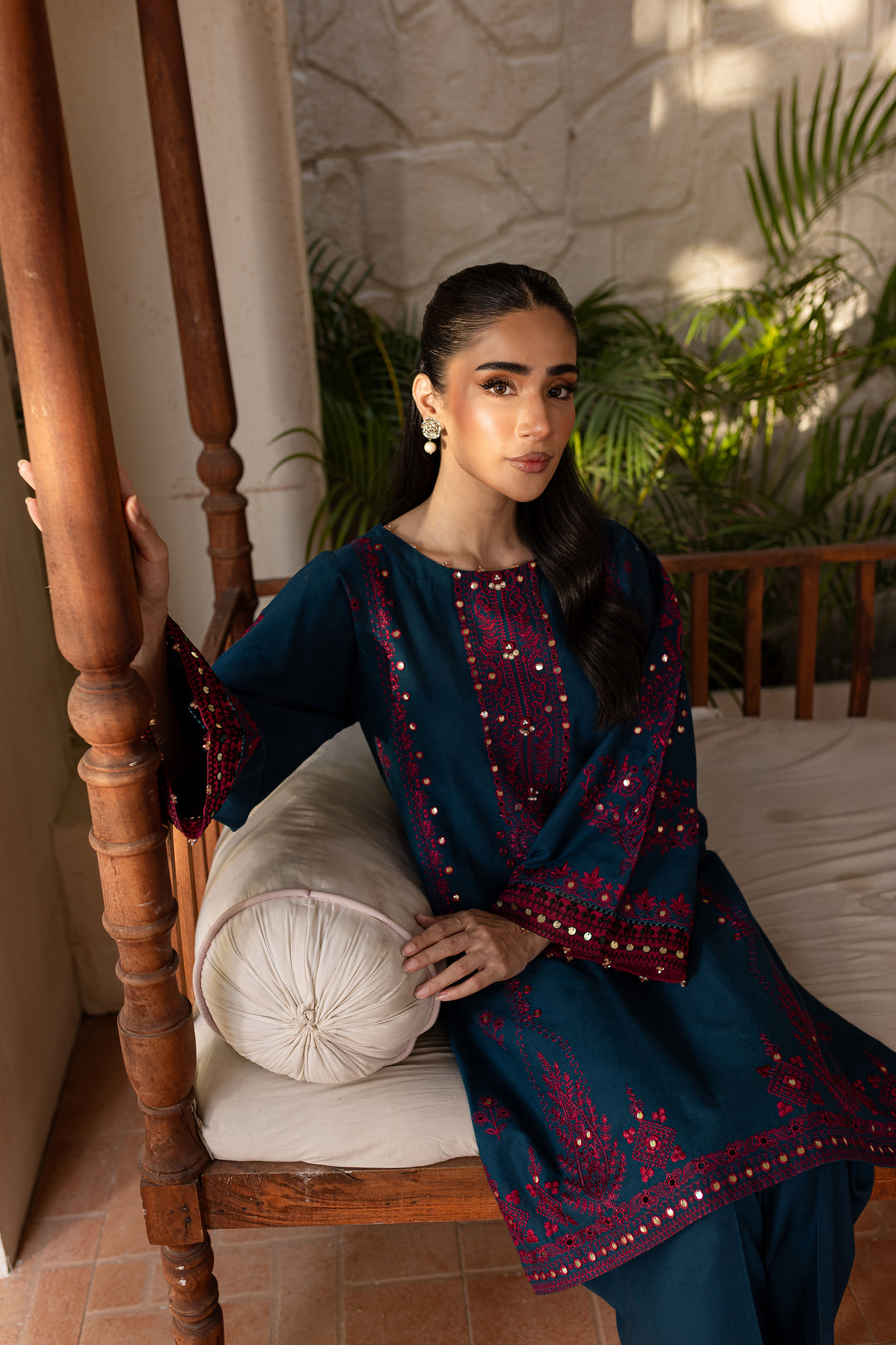 Meeru 2Pc - Embroidered Khaddar Dress