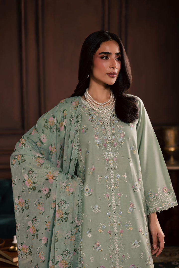 October 3Pc - Embroidered Khaddar Dress