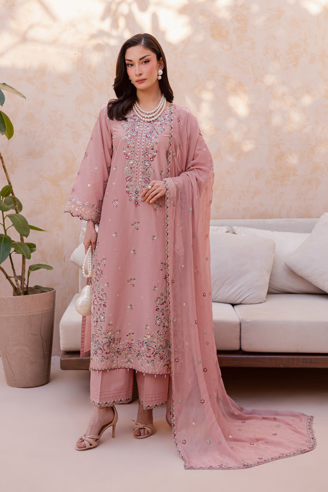 Candis 3Pc - Festive Embroidered Lawn