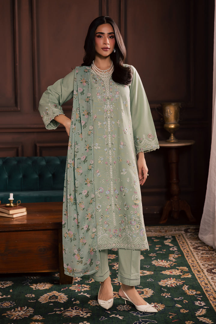 October 3Pc - Embroidered Khaddar Dress