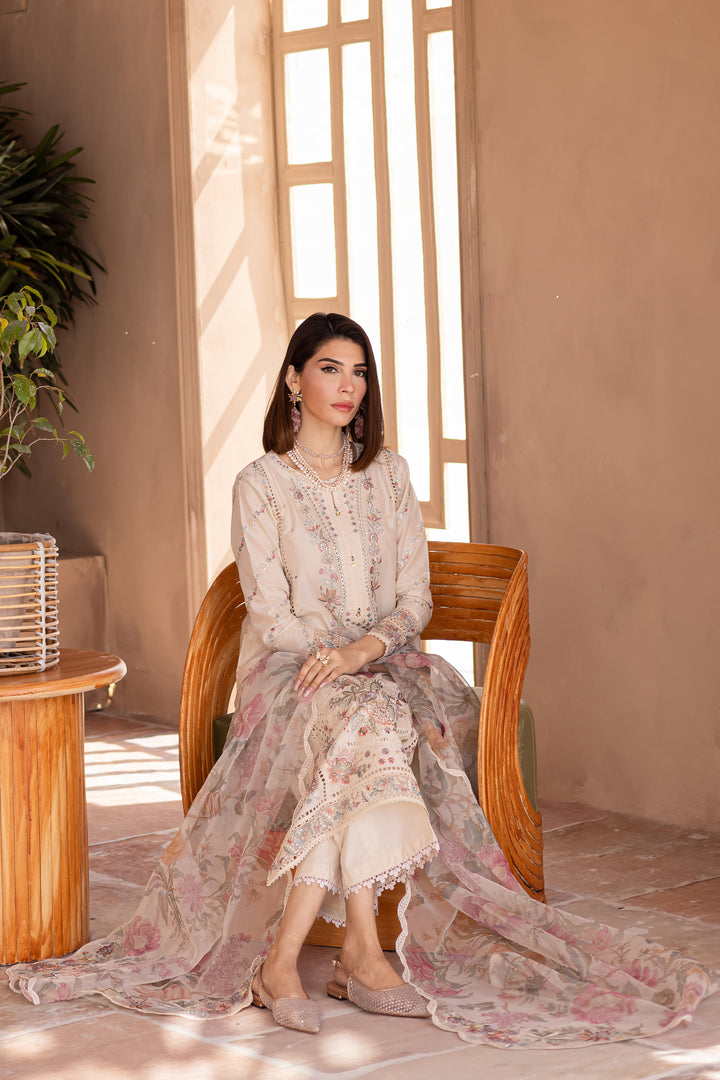 Lune 3Pc - Embroidered Luxe Pret