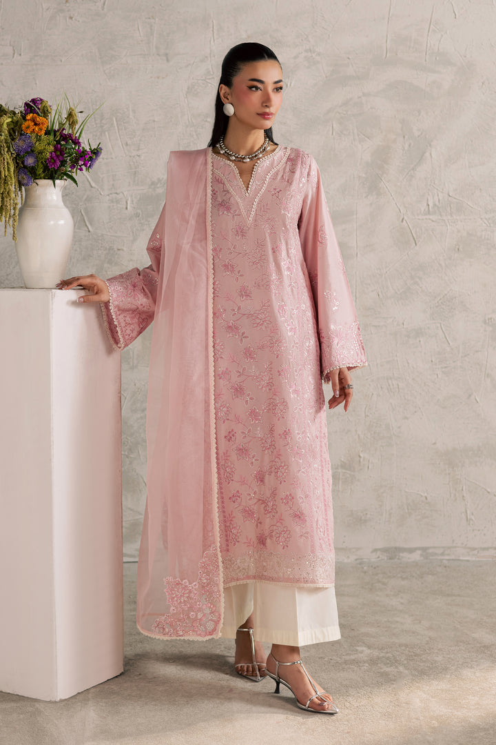 Coral Mist 3Pc - Festive Embroidered Lawn