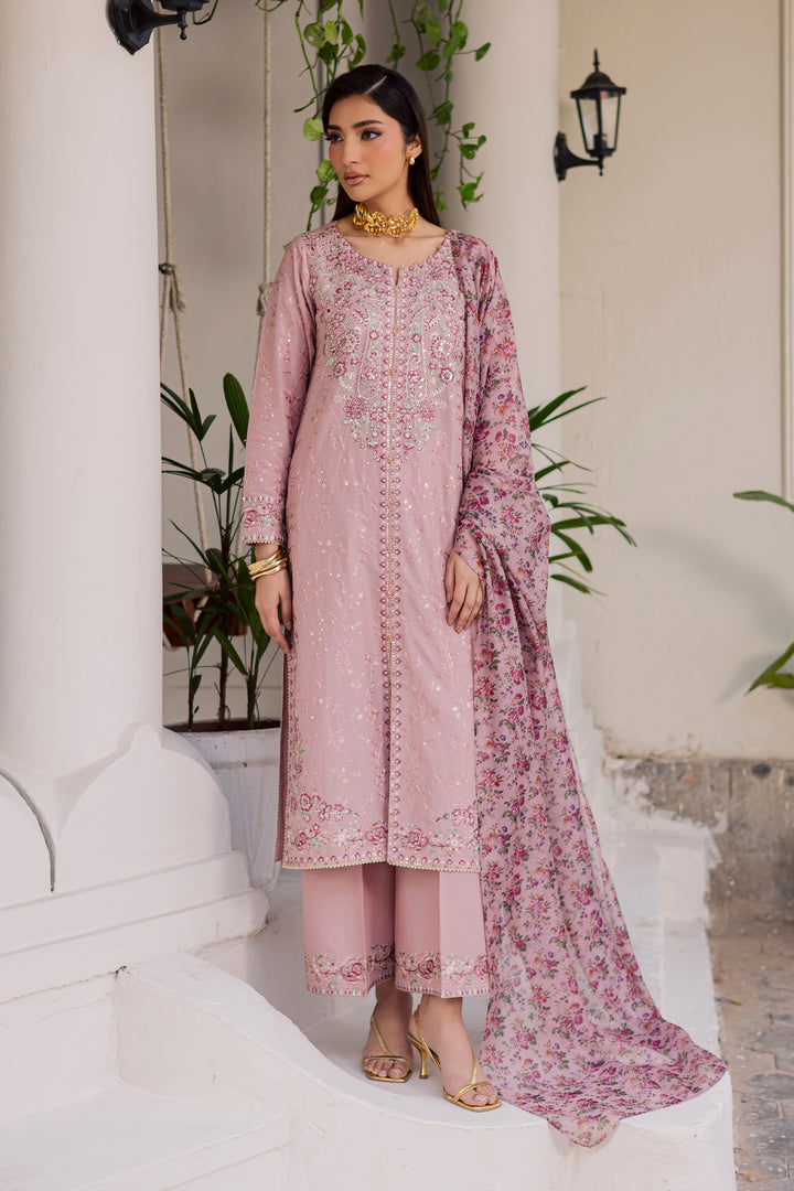 Rimi 3Pc - Festive Embroidered Lawn