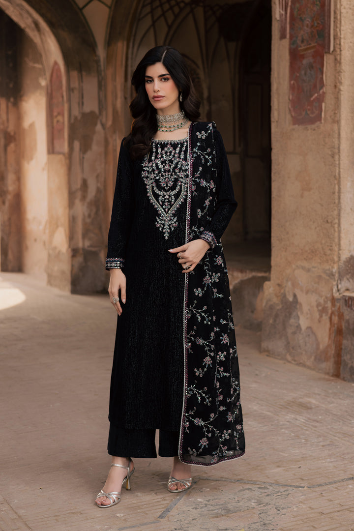 Melissa 3Pc - Velvet Formal Dress