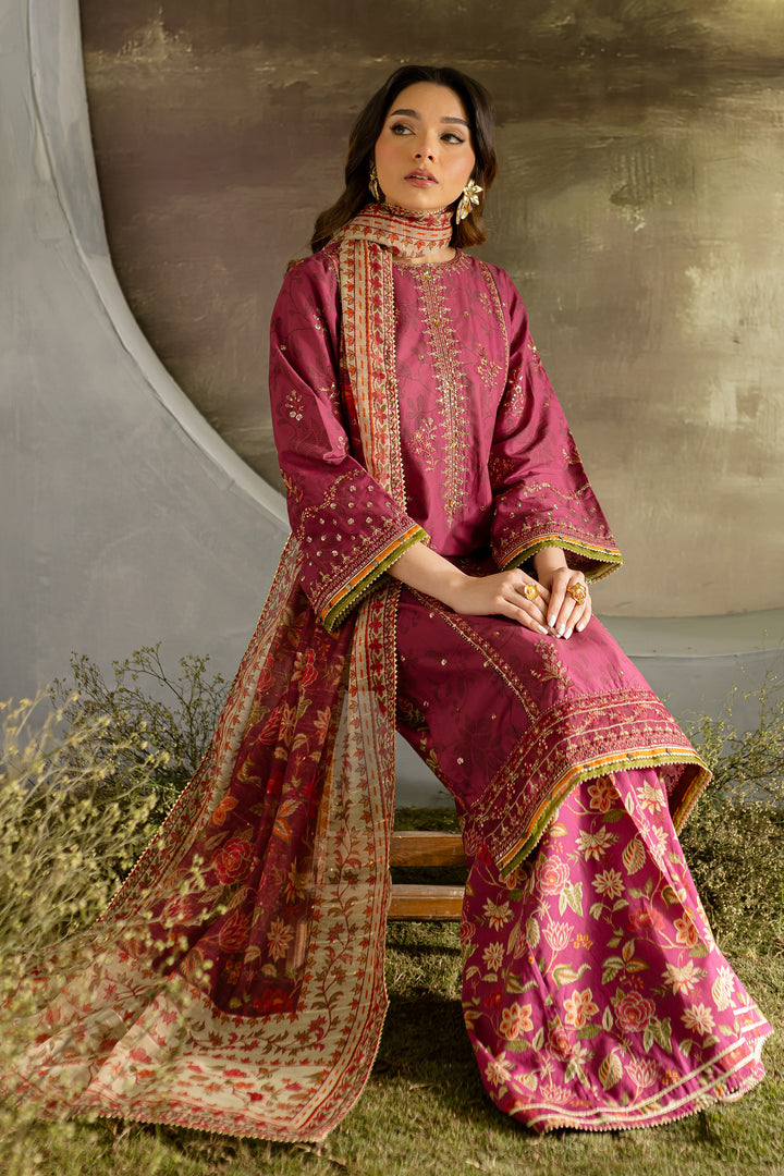 Roma Pink 3Pc - Printed Lawn Dress