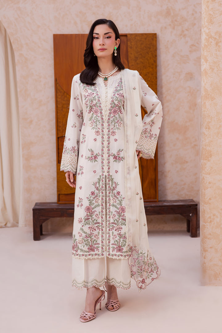 Pearl Dust 3Pc - Festive Embroidered Lawn