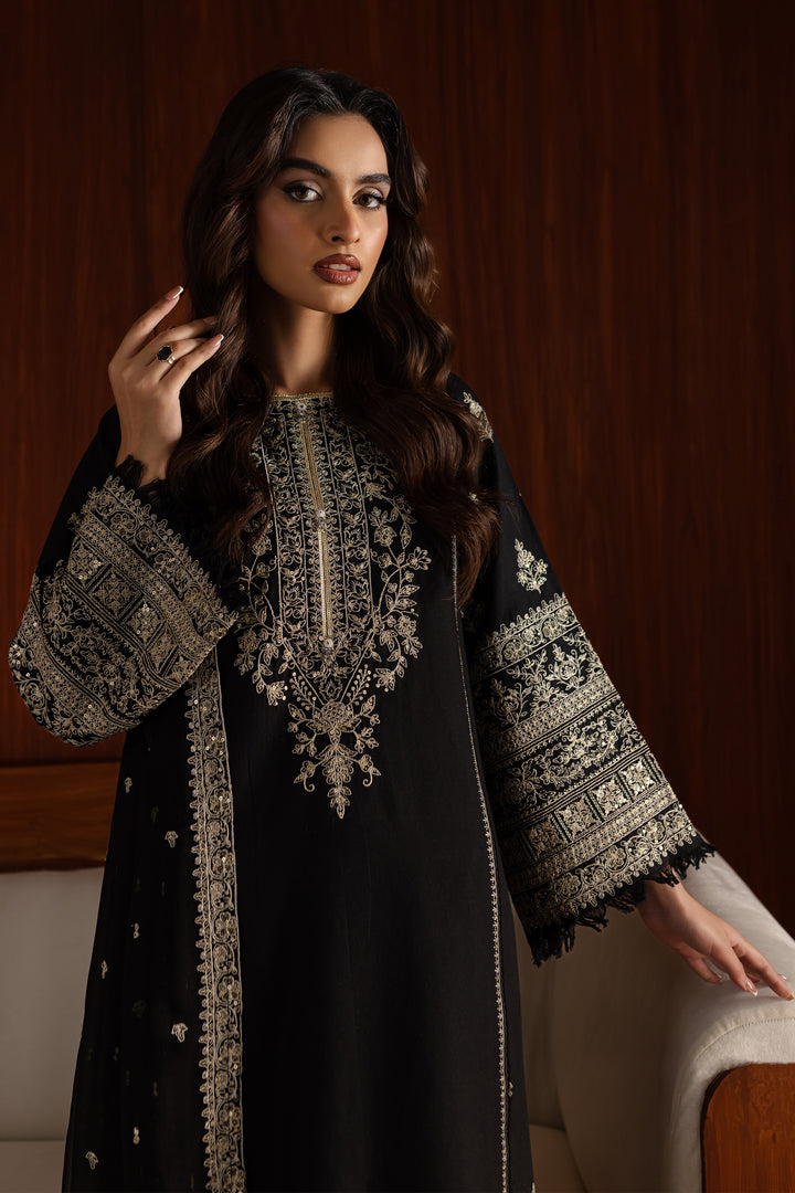 Atish 3Pc - Embroidered Khaddar Dress