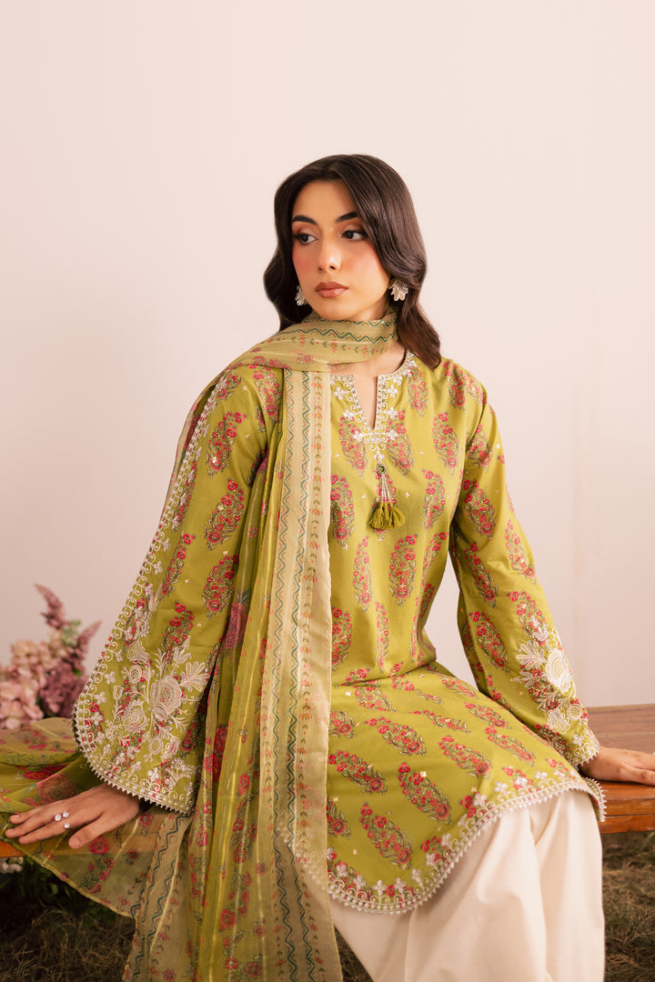 Curtz 3Pc - Printed Lawn Dress