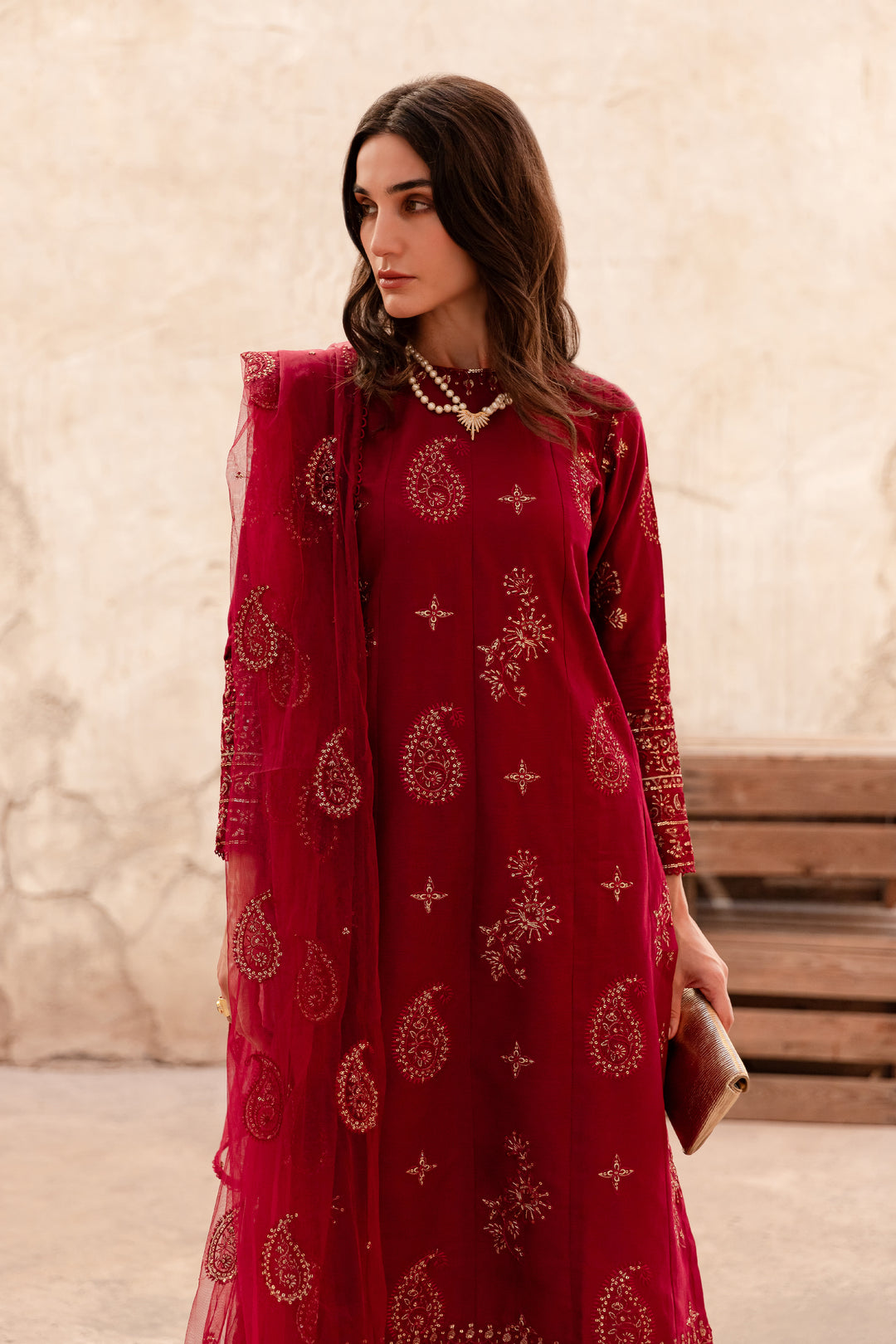 Jasper 2Pc - Embroidered Khaddar Dress