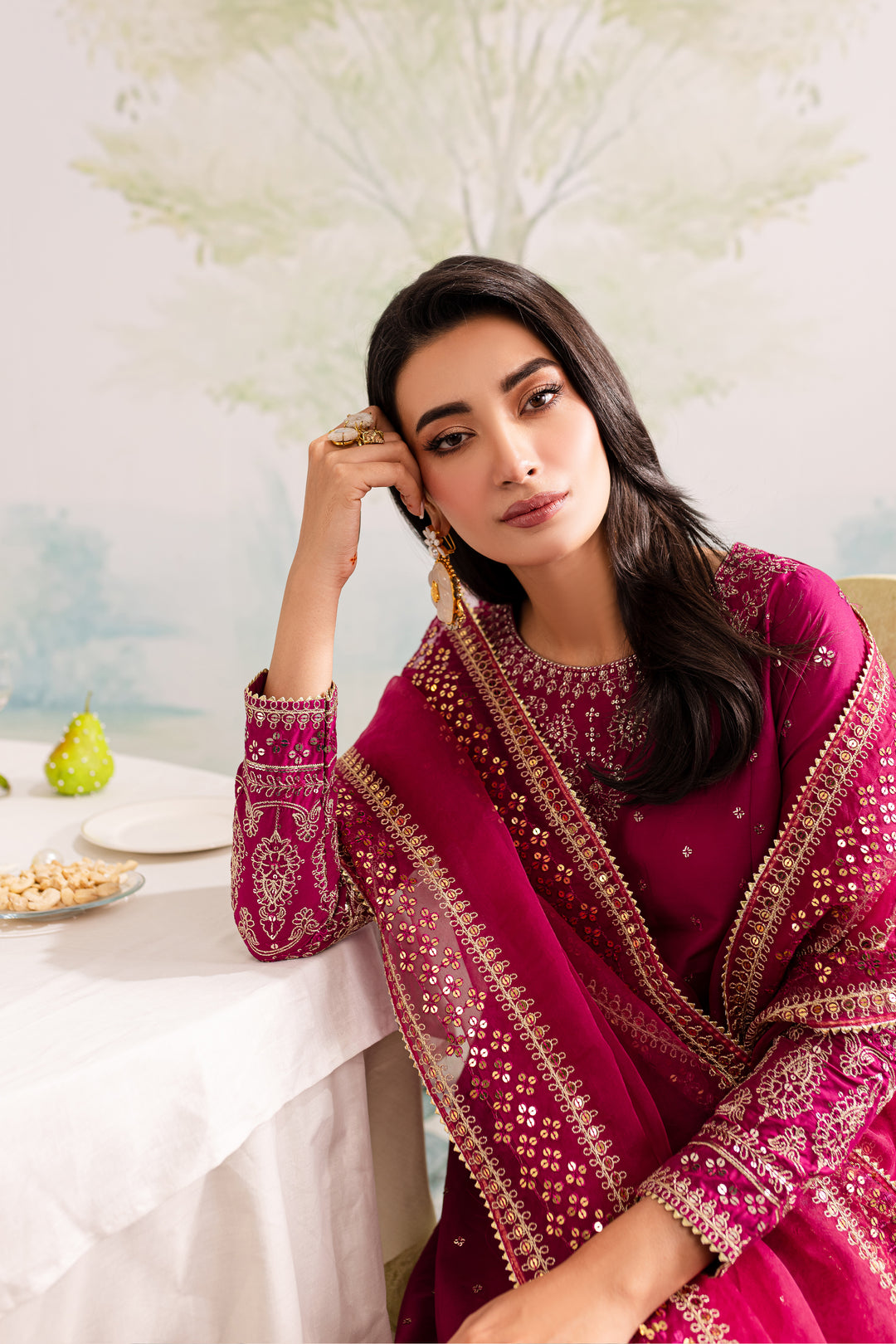 Pink Shine 3Pc - Embroidered Lawn Dress