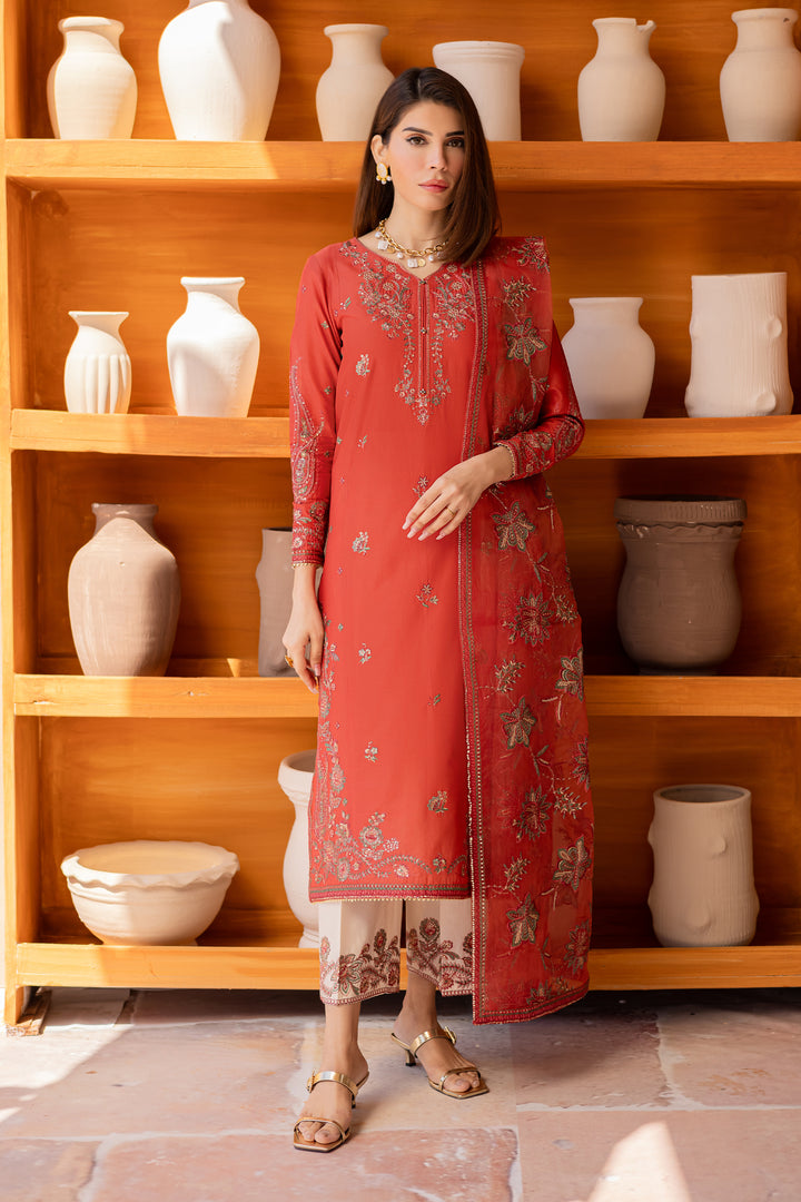 Oran 3Pc - Embroidered Luxe Pret