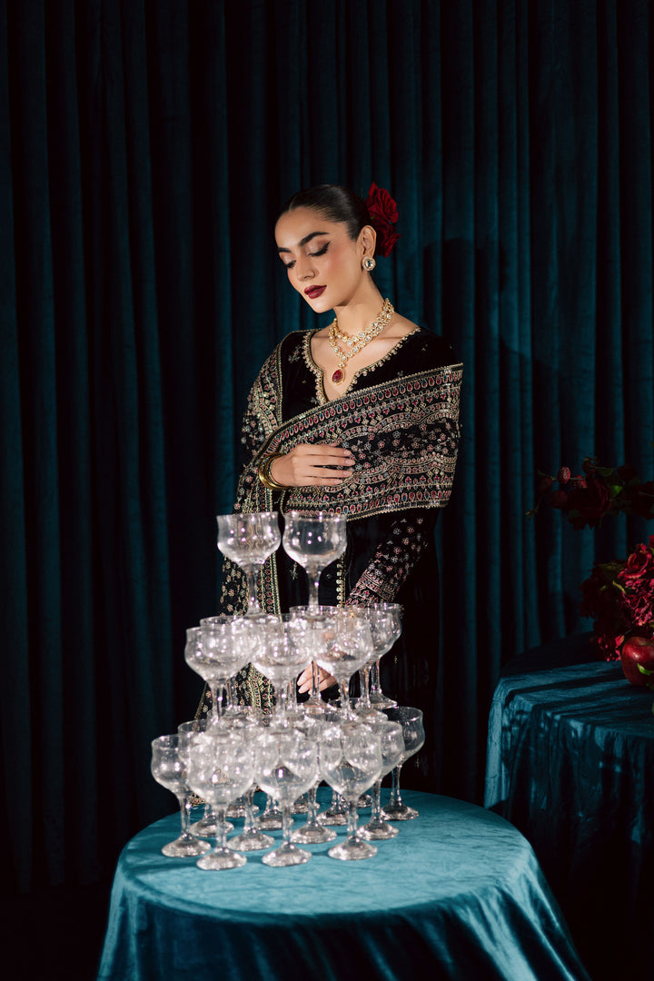 Diamond Black 3Pc - Velvet Formal Dress