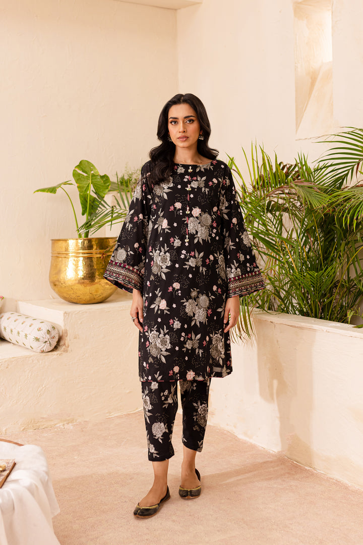 Black Pearl 2Pc - Printed Lawn Dress