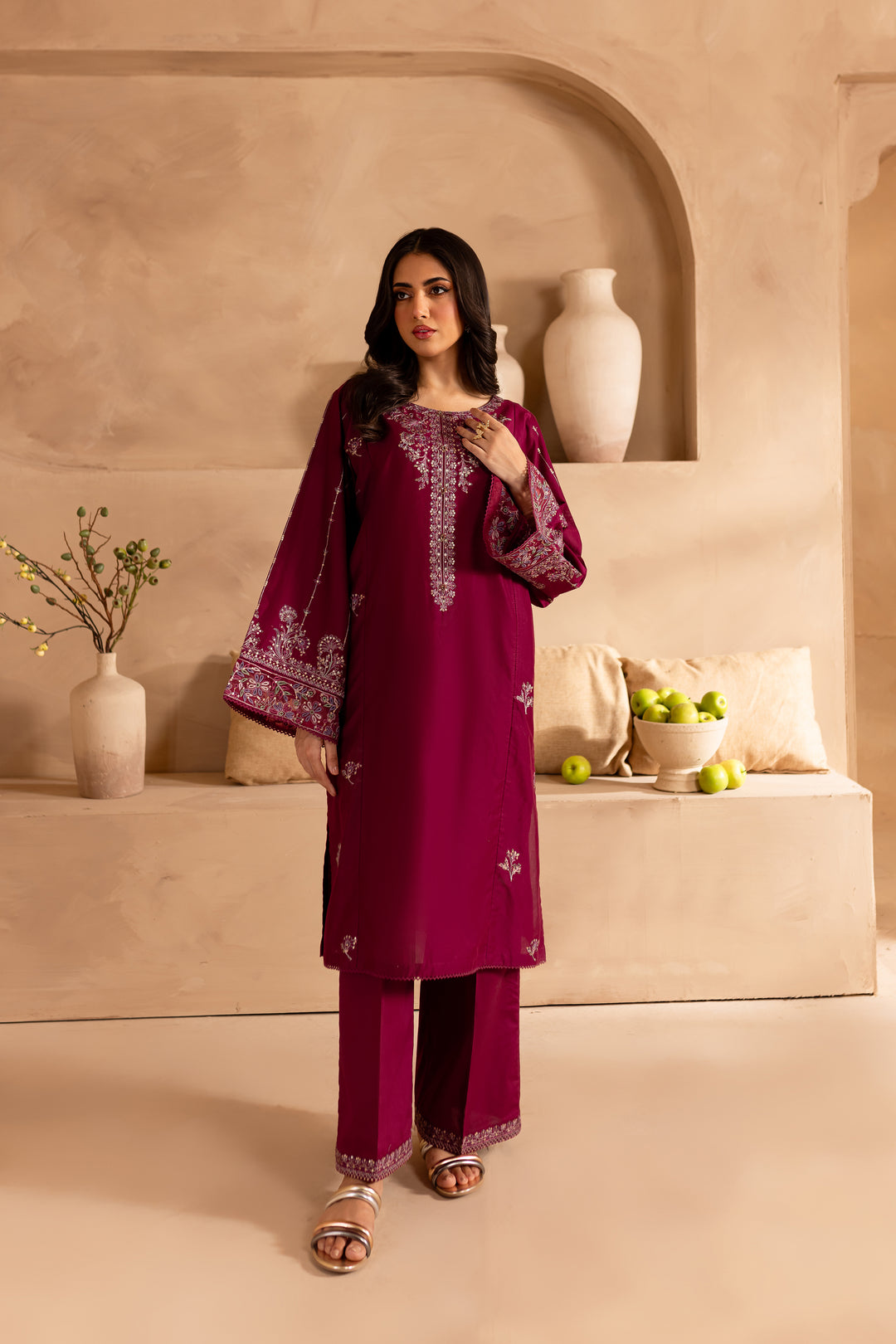 Naba 2Pc - Embroidered Lawn Dress