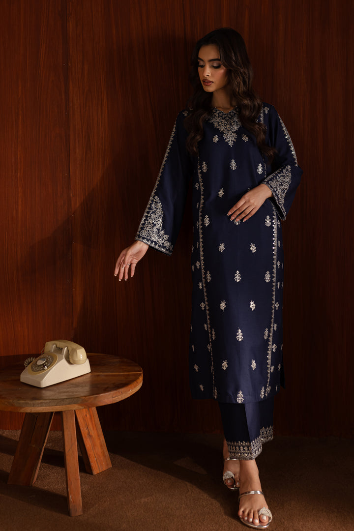 Sheen 2Pc - Embroidered Karandi Dress