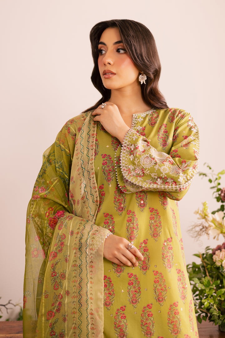 Curtz 3Pc - Printed Lawn Dress